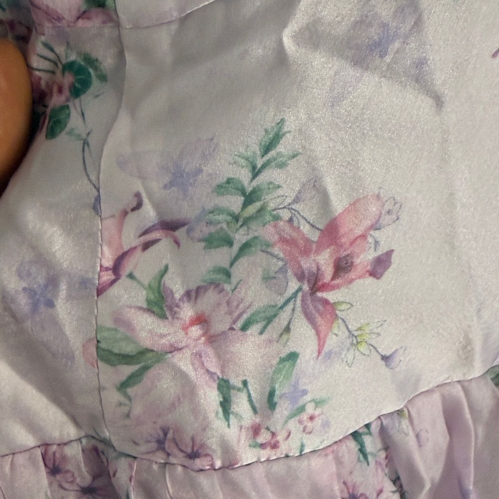 NWT-Lulus- Sweetest Emotion Lilac Floral Ruffled Tiered Bustier Midi Dress-small - Picture 16 of 16